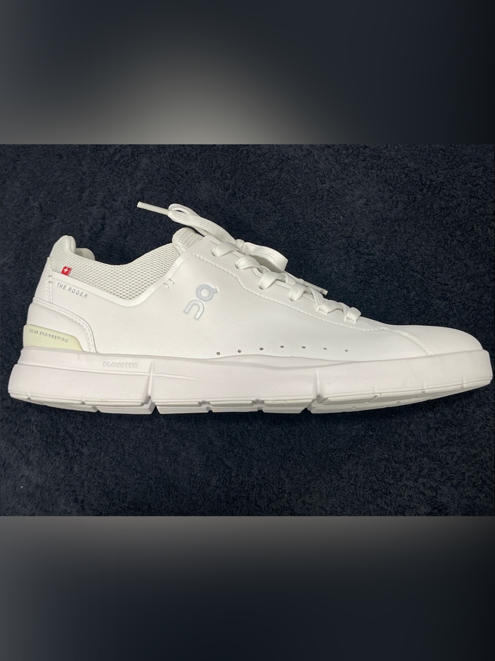 On Cloud Men's Roger Advantage White Leather Low-Top Sneakers Size 11.5 - Picture 2 of 8